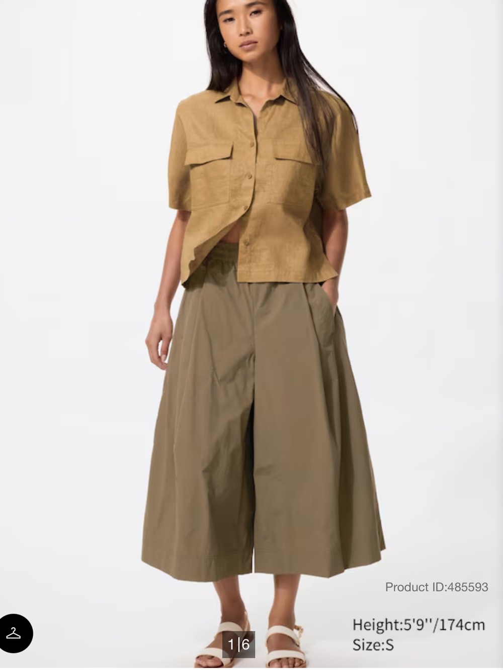 UNIQLO super wide Nylon Culottes